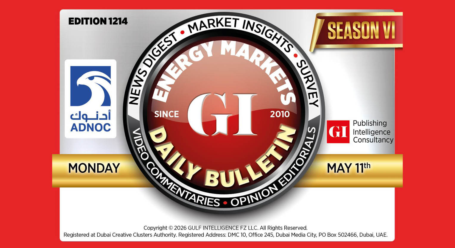 Daily Energy Markets Bulletin - May 11, 2026