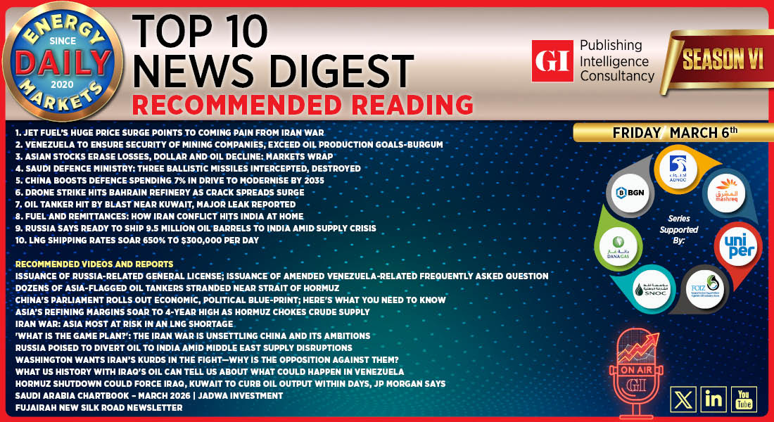 Top 10 - Daily Energy Markets News Digest: March 6, 2026