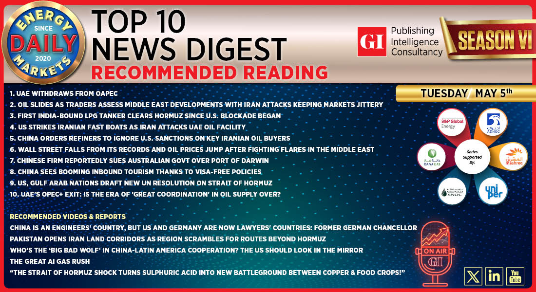 Top 10 - Daily Energy Markets News Digest: May 5, 2026
