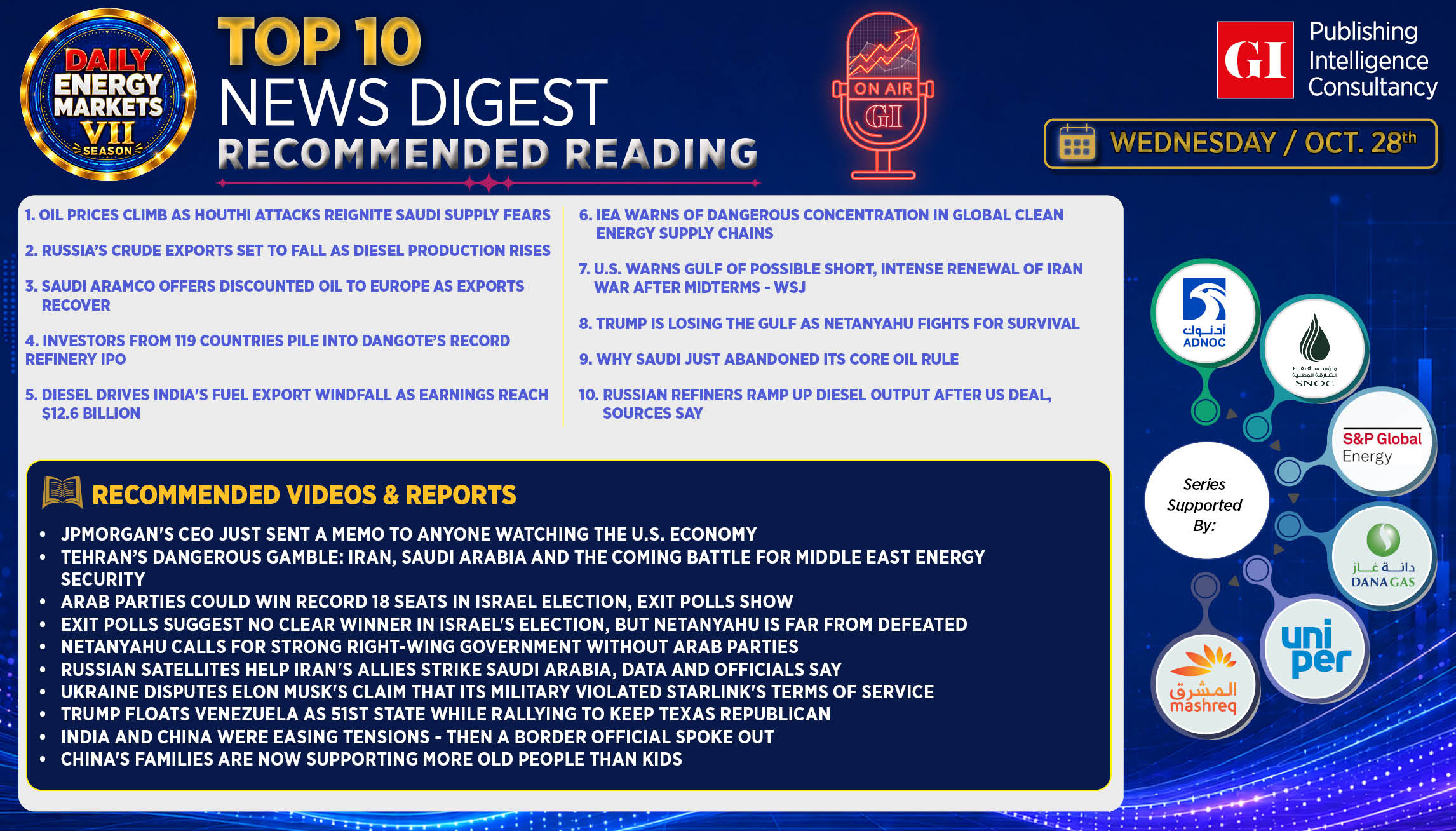 TOP 10 - Daily Energy Markets News Digest: October 28, 2026