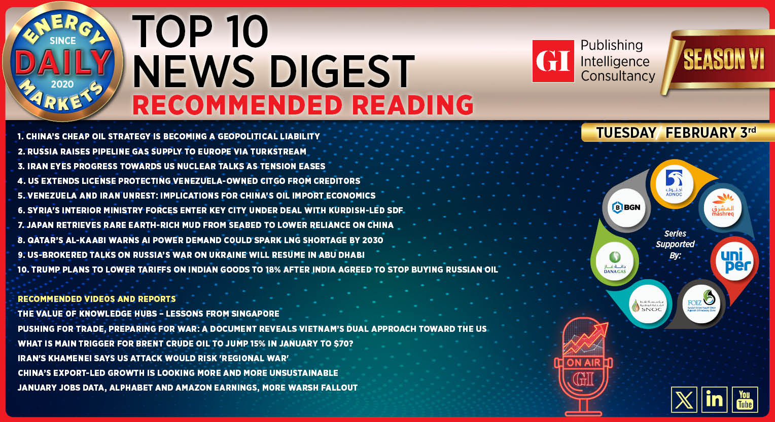 Top 10 - Daily Energy Markets News Digest: February 3, 2026