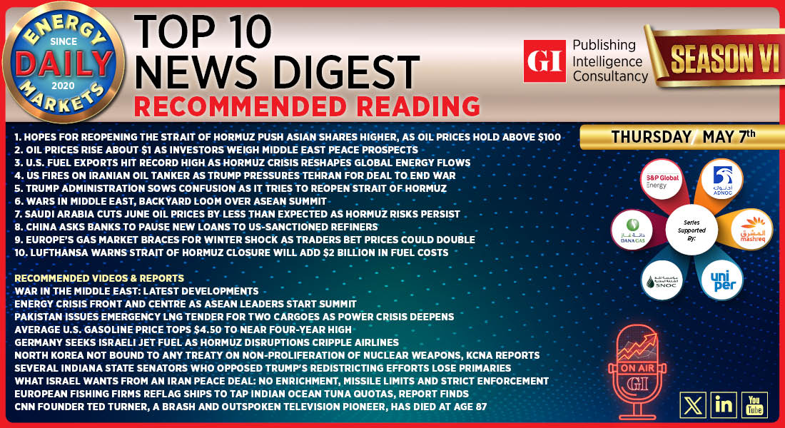 Top 10 - Daily Energy Markets News Digest: May 7, 2026