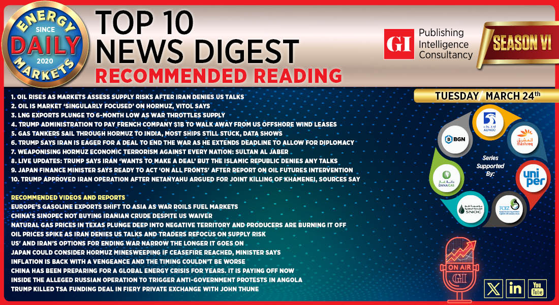 Top 10 - Daily Energy Markets News Digest: March 24, 2026