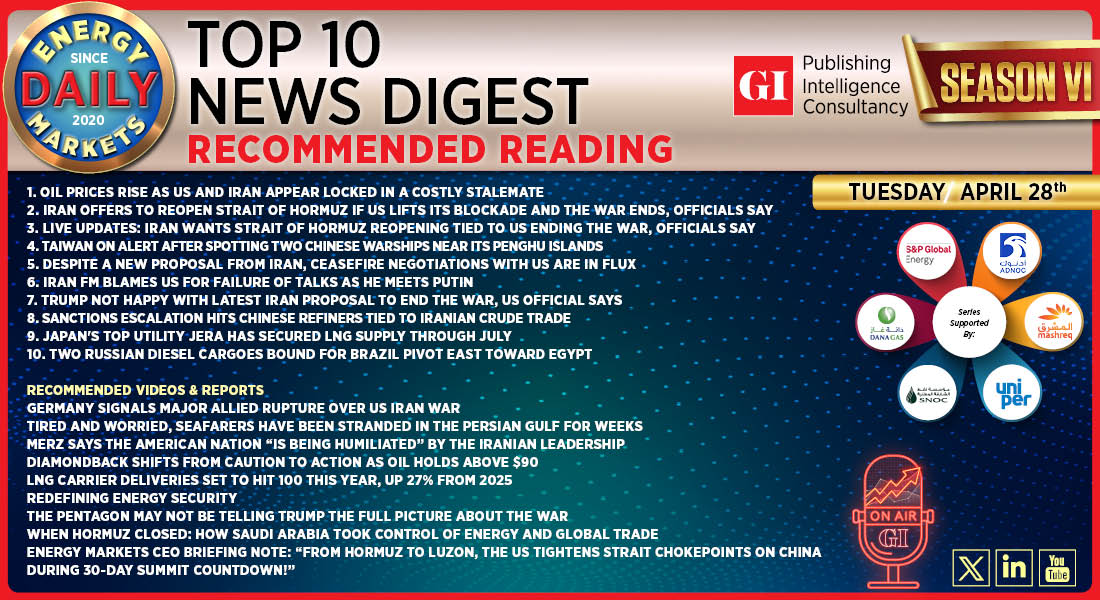 Top 10 - Daily Energy Markets News Digest: April 28, 2026