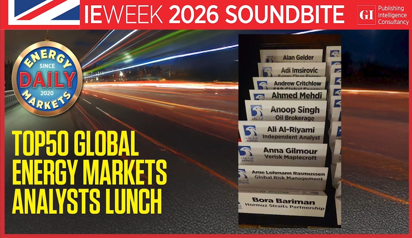 IEWEEK26 TOP50 GLOBAL ENERGY MARKETS ANALYSTS LUNCH